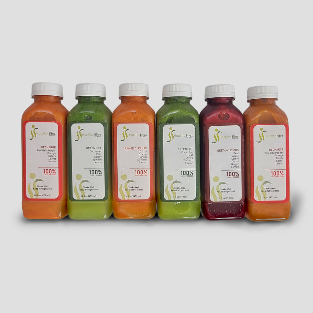 6-pack of healthy juices | Healthybitez.com by Maru